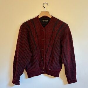 Geiger wool & mohair blend cardigan